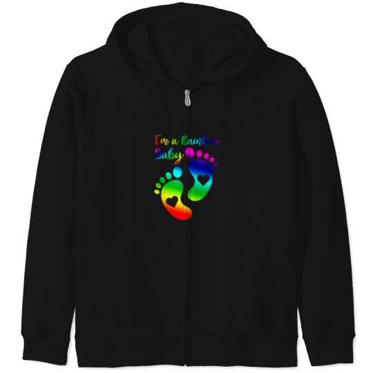 Discover I_m a Rainbow Baby Maternity T-  - Pregnancy Announcement - Maternity  - Rainbow Maternity - LGBT Maternity Zip Hoodies