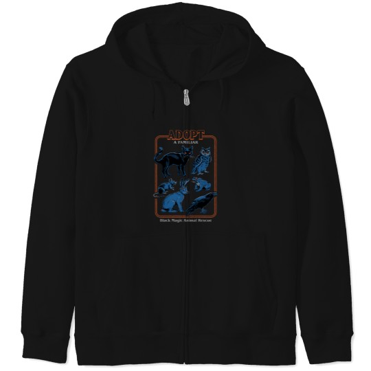 Discover Adopt A Familiar Zip Hoodies