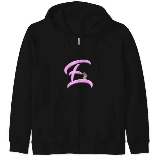 Discover Cute Letter E Animals (3) Zip Hoodies
