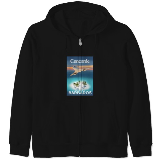 Discover Concorde - fly Supersonic to Barbados Zip Hoodies