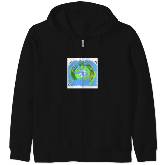 Discover North Pole Centred Fantasy Map 1743 Zip Hoodies