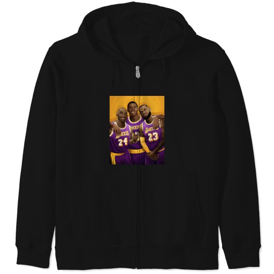 Discover Los Angeles Basketball Legends Lebron, Magic, and Kobe Inspi   High Quality Zip Hoodies