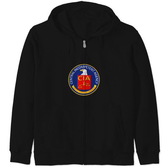 Discover Central Incompetent Agency CIA seal Zip Hoodies