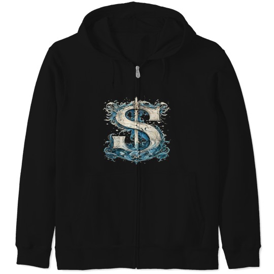 Discover S Letter Alphabet Vintages Monogram S Initials Name Zip Hoodies