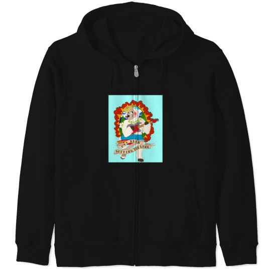 Discover Beach Bear- Sitting Too Long Zip Hoodies