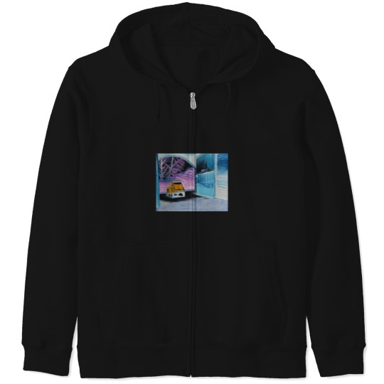 Discover Painting Citroenx 2Cv Negative Colors Zip Hoodies