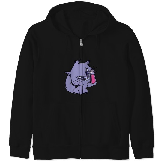 Discover Yzma Cat With Poison Bottle Zip Hoodies