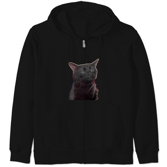 Discover Zoned Out Cat Zip Hoodies