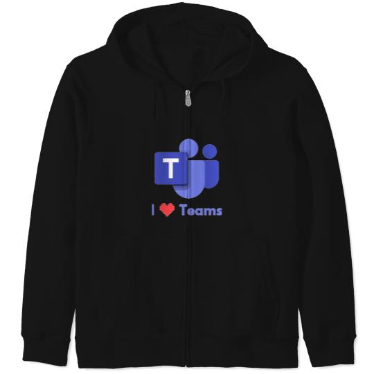 Discover I Love Microsofts Teams Zip Hoodies