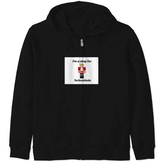 Discover I'M A Simp For Technoblade (White Base) (1) Zip Hoodies