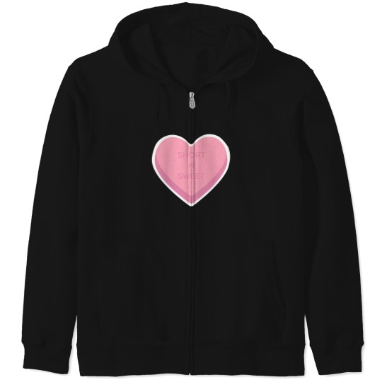 Discover Sabrina Carpenter Short N Sweet Heart Zip Hoodies