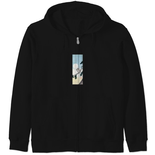 Discover 19th C. Japanese Owl at Night Zip Hoodies