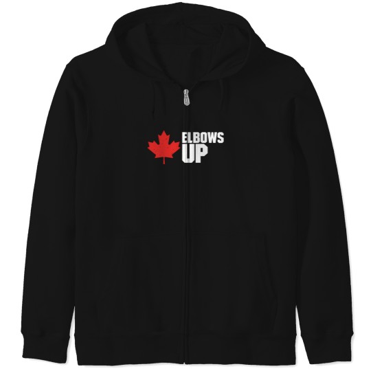 Discover Elbows Up Canada True North Strong And Free Proud Canadian Zip Hoodies
