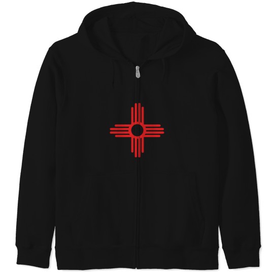Discover New Mexico State Zia Symbol Zip Hoodies