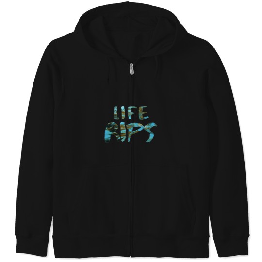 Discover Life Rips Chris Delia Congratulations Podcast Blue Colorway Zip Hoodies