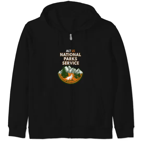Discover s resist alt us national parks service vneck Zip Hoodies