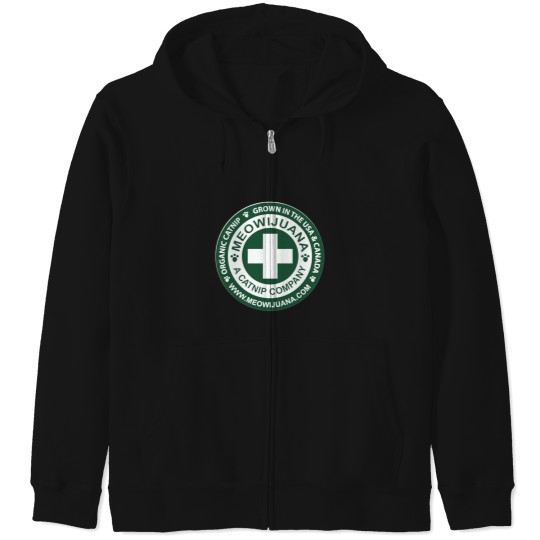 Discover Meowijuana Logo Zip Hoodies