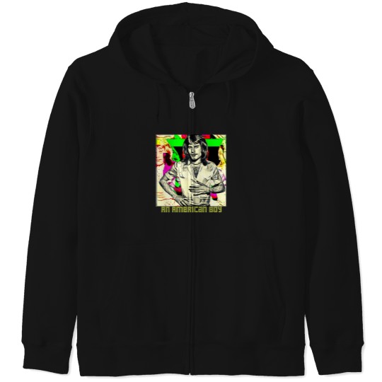 Discover An-American-Boy-(Modern-Art-Cartoon) T-Shirt Zip Hoodies