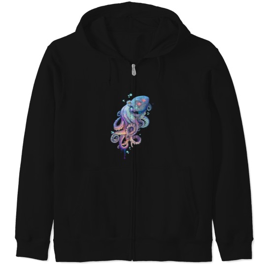 Discover Octopus T-Shirt Zip Hoodies