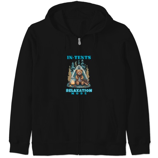 Discover In-Tents Relaxation Mode. Camping Life T-Shirt Zip Hoodies