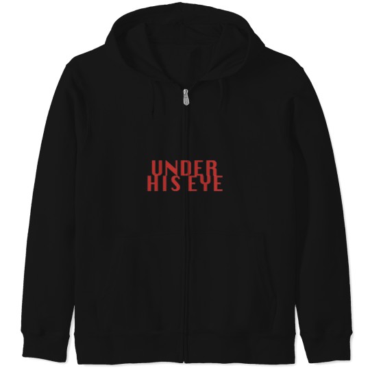 Discover Under His Eye Sticker Zip Hoodies