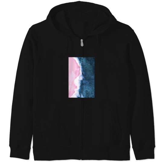 Discover Pink Sand Meets The Ocean Zip Hoodies