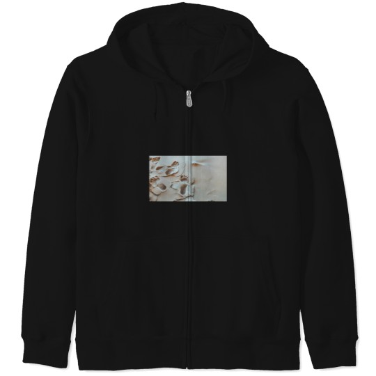 Discover Foot Prints In The Sand Zip Hoodies