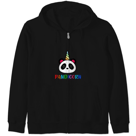 Discover Panda Unicorn Pandicorn  Family Chrismast Present Gift Zip Hoodies