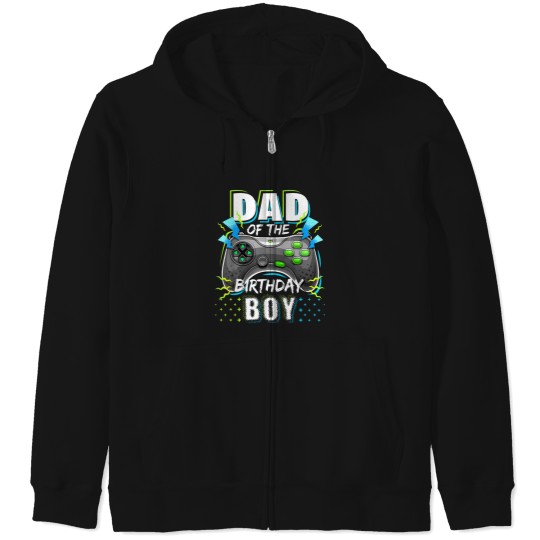 Discover Dad Of The Birthday Boy Matching Video Gamer Birthday Party Zip Hoodies