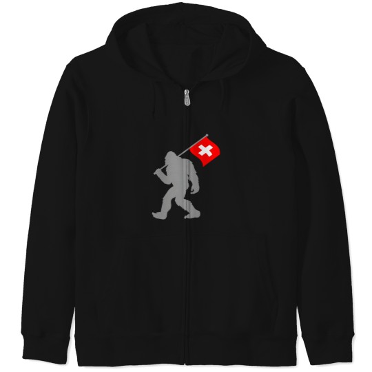 Discover Suisse Or Swiss Flag On Switzerland Flag Zip Hoodies