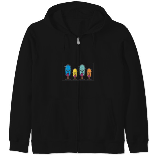 Discover Zombie Icecreme1 Zip Hoodies