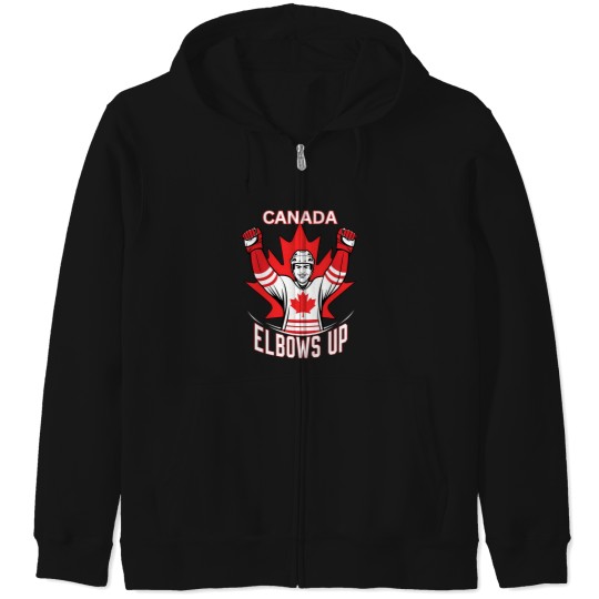 Discover Canada Elbows Up T-Shirt Hockey Fan Shirt Design Zip Hoodies