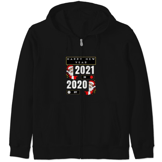 Discover Happy-New-Year-2020-Off-2021-On-Classic-T-Shirt Zip Hoodies