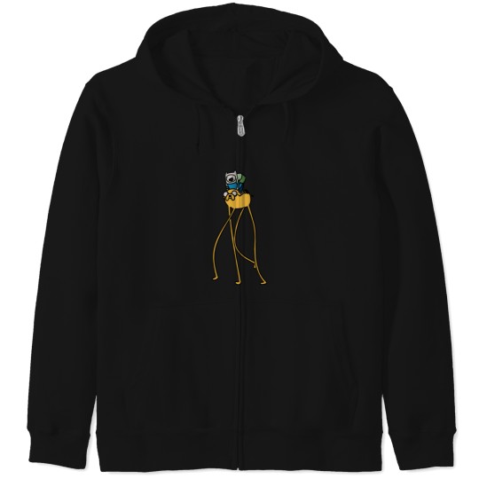 Discover Finn rides on Jake Adventure Time Zip Hoodies