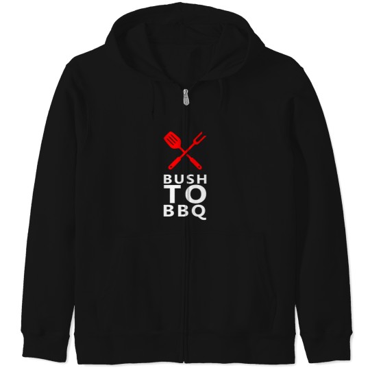 Discover Bush to bbq  Hunting apparel Zip Hoodies
