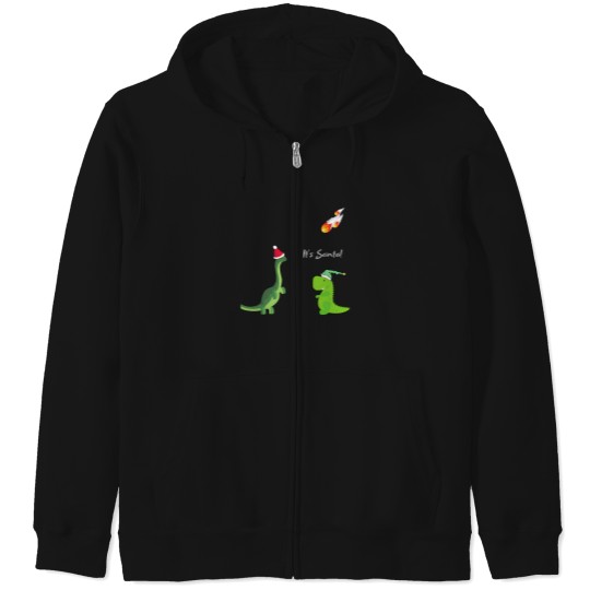 Discover It'S-Santa---Silly-Dinosaurs-Extinction T-Shirt Zip Hoodies