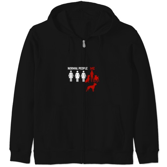 Discover funny American bulldog normel pepole me Zip Hoodies