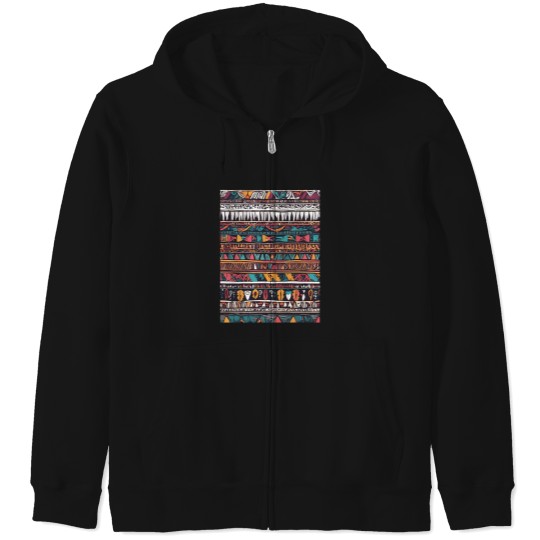 Discover Spectacular-Colorful-Line-Pattern-(1) T-Shirt Zip Hoodies