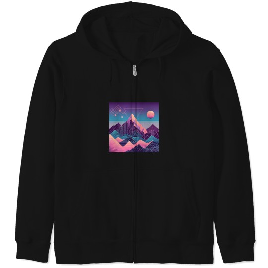Discover 3041 Vapor Mountains Active T-Shirt Zip Hoodies