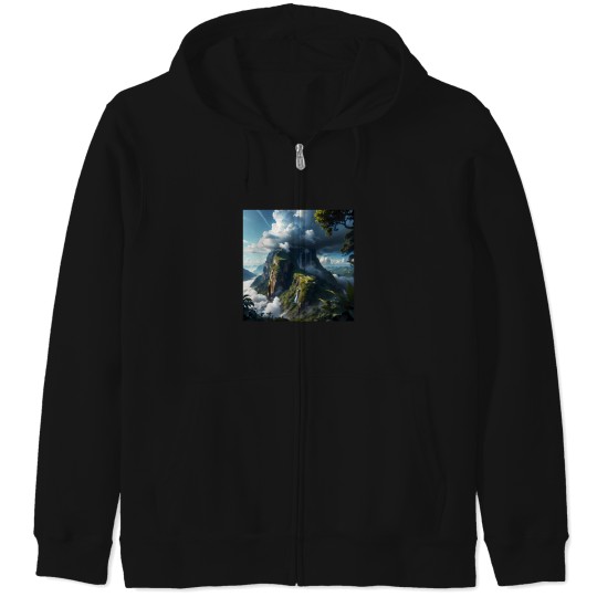 Discover Mountains And Clouds Landscape Sticker 1231 Zip Hoodies