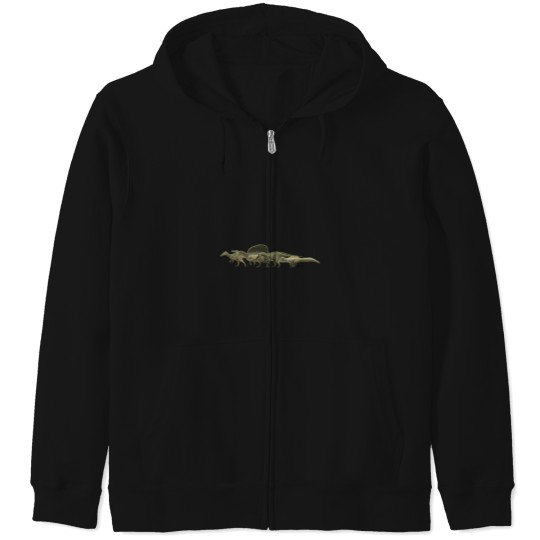 Discover Spinosauridae.-Spinosaurus-Family-Dinosaurs.-Paleoart T-Shirt Zip Hoodies