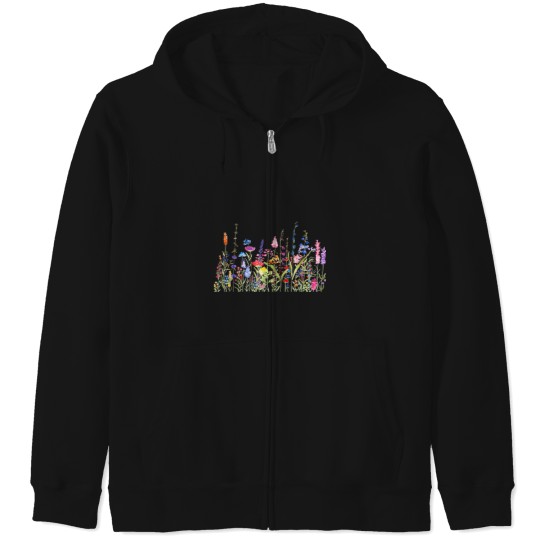 Discover colorful wild flower field Zip Hoodies