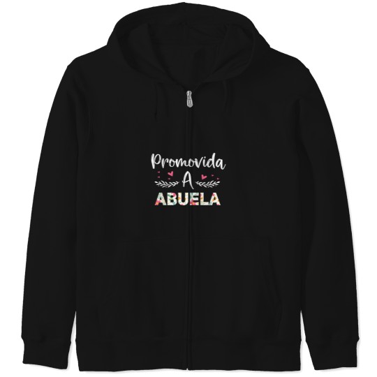 Discover Promovida A Abuela Spanish Baby Shower Mexican Grandma Zip Hoodies
