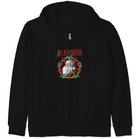 Discover Sleigher-Heavy-Metal-Santa-Claus-Christmas-Xmas T-Shirt Zip Hoodies