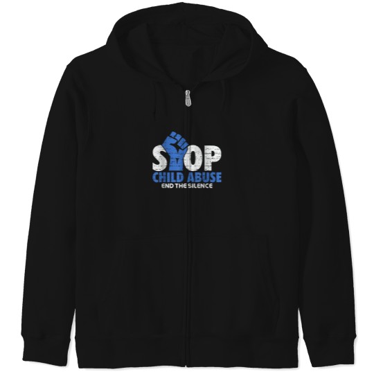 Discover Stop-Child-Abuse-Child-Abuse-Prevention-Awareness-Pinwheel-T-Shirt Zip Hoodies