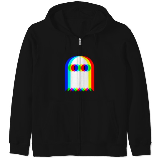 Discover Ghost Trippy Halloween Techno Rave Edm Music Party T-Shirt Regular Print Zip Hoodies