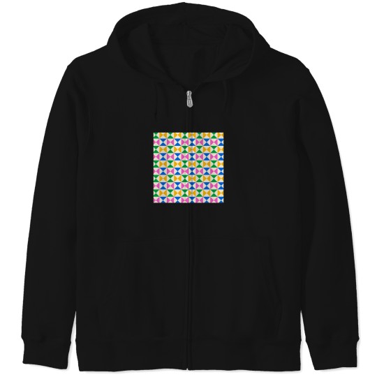 Discover Colorful Seamless Pattern Zip Hoodies