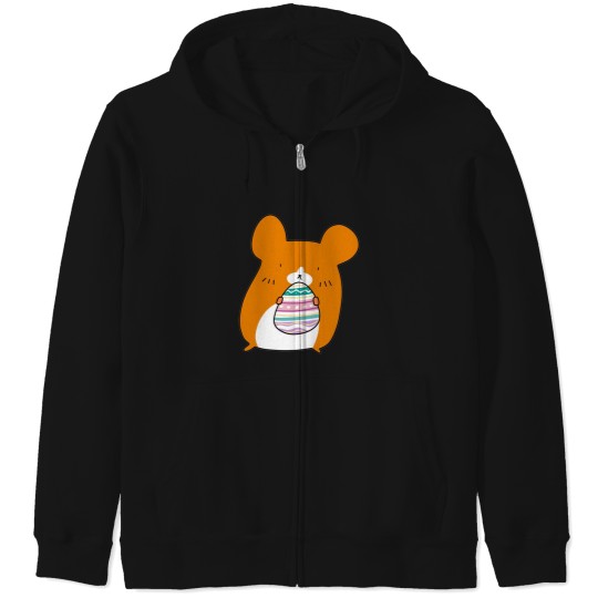 Discover Easter Egg Hamster Zip Hoodies