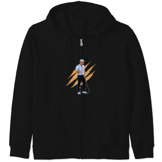 Discover Rory McIlroy Celebrate Birdie Putt 1 Claw Zip Hoodies