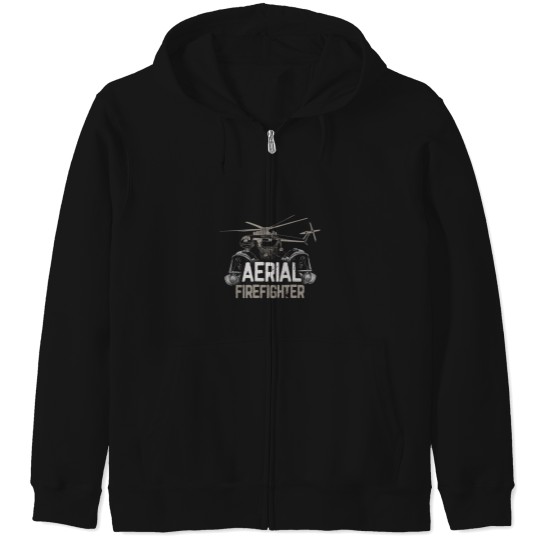 Discover Aerial Firefighter Gift Fireman Helicopter Pilot Zip Hoodies